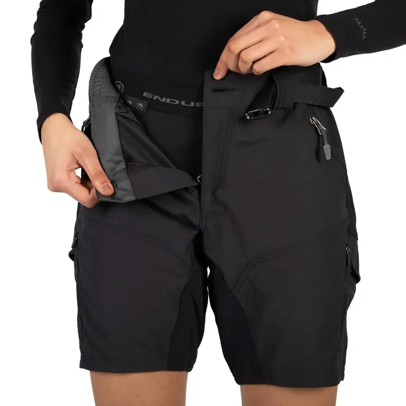 Endura Women's Hummvee Shorts With Liner Black-6